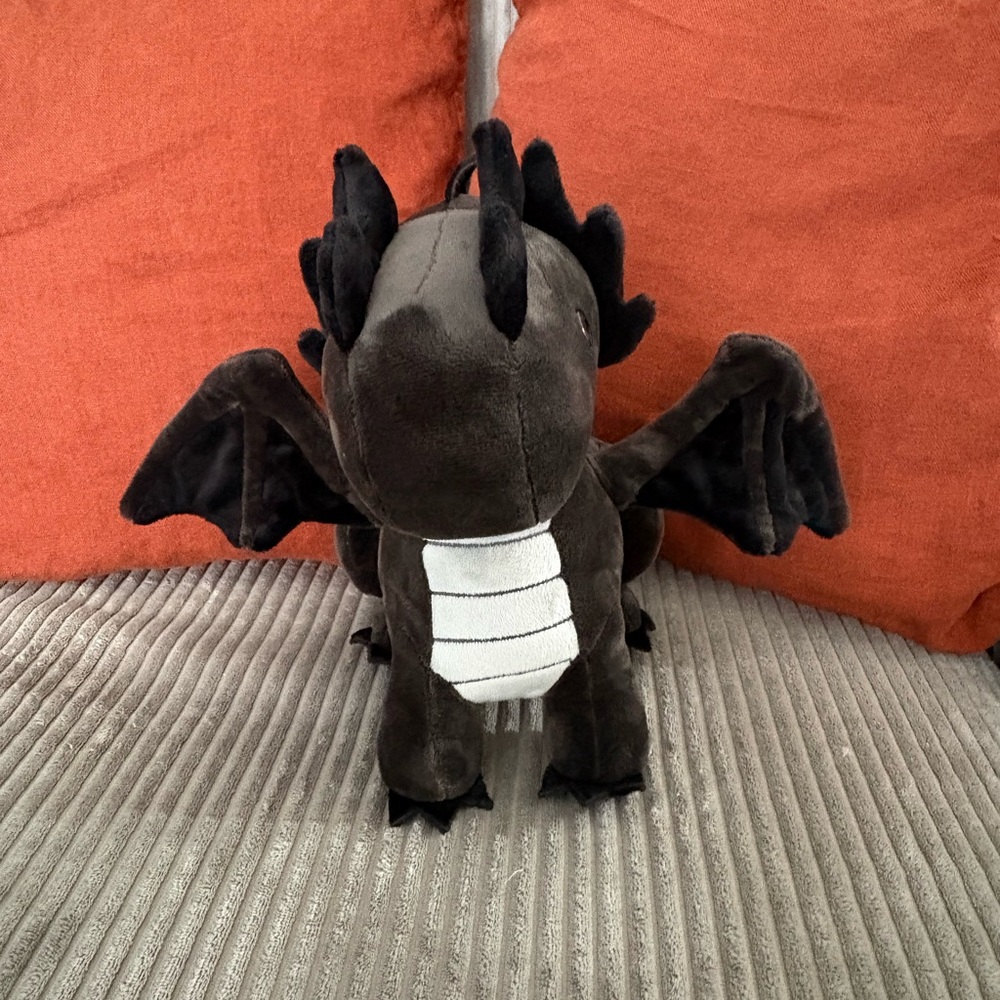 Bellzi Black Dragon Plush - Draggi the Fire Dragon Plush Toy Ultra RARE Toy - Picture 4 of 14